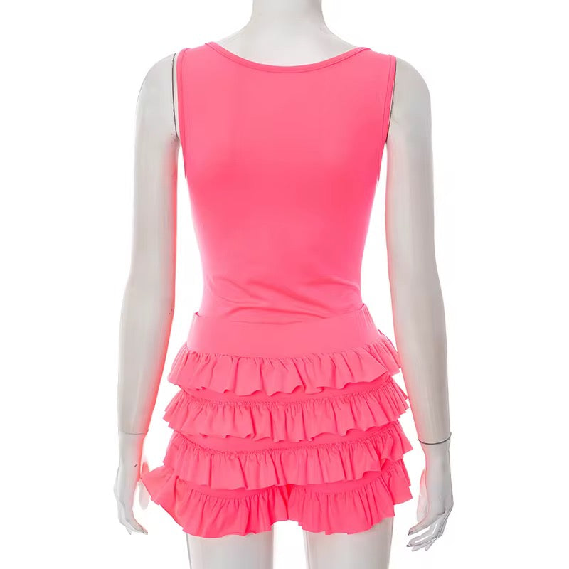 “WET” Ruffle Romper – Baby Pink Edition