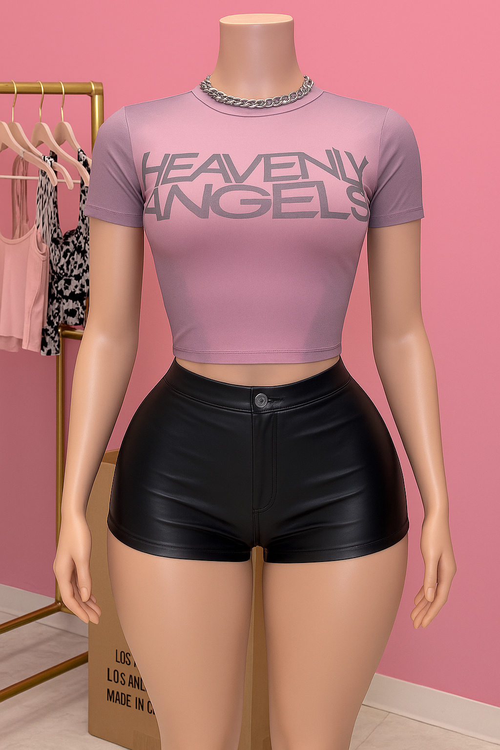Heavenly Angels Mesh Crop Set