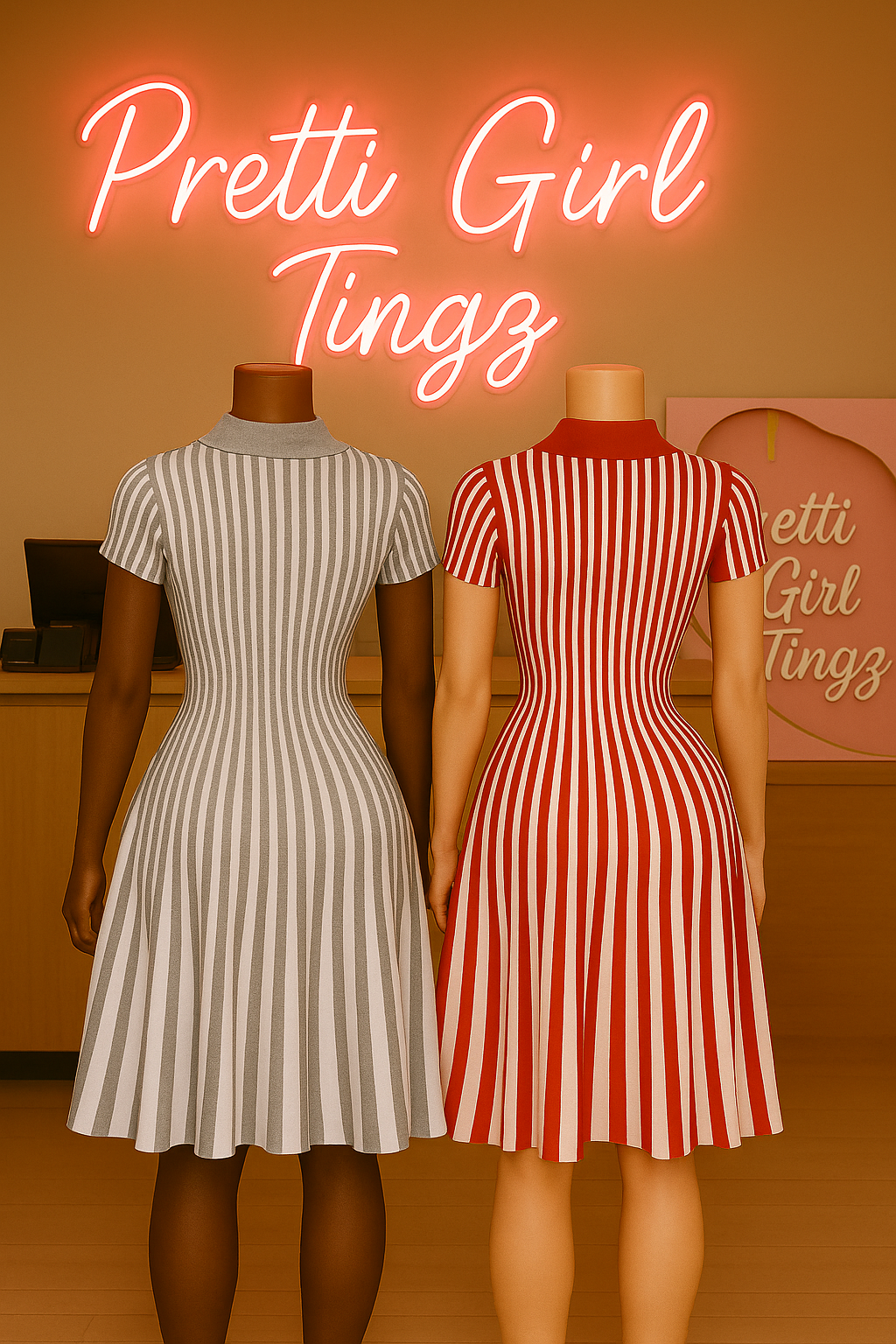 Pretti Polo Stripe Dress – Classic Chic With a Snatched Fit