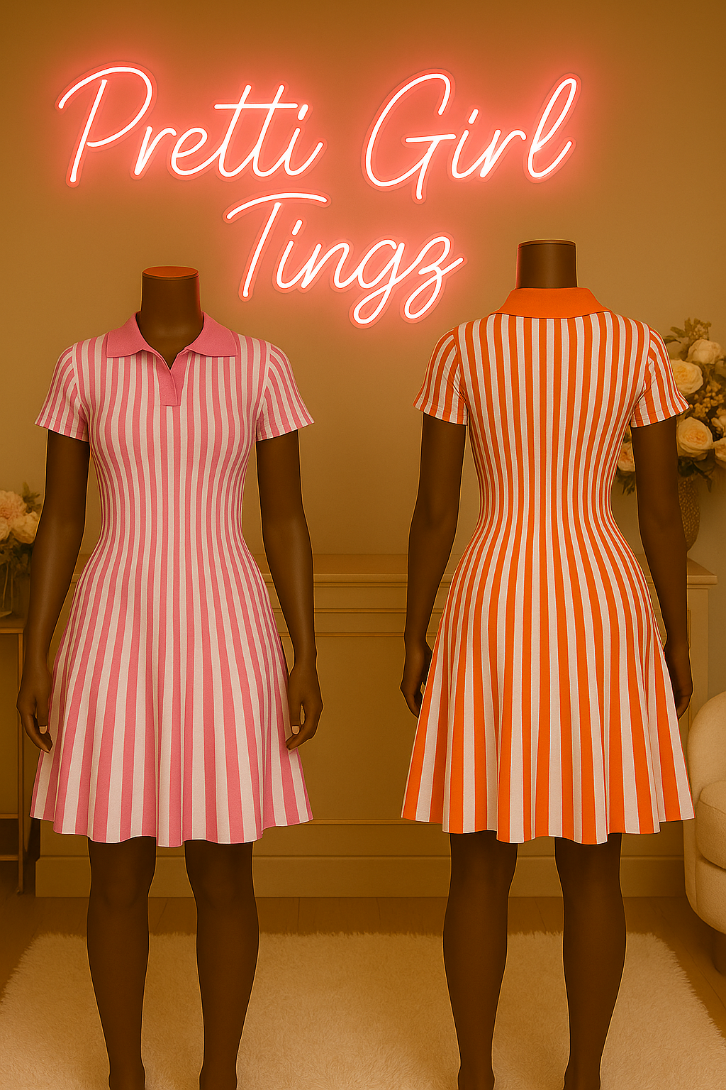 Pretti Polo Stripe Dress – Classic Chic With a Snatched Fit