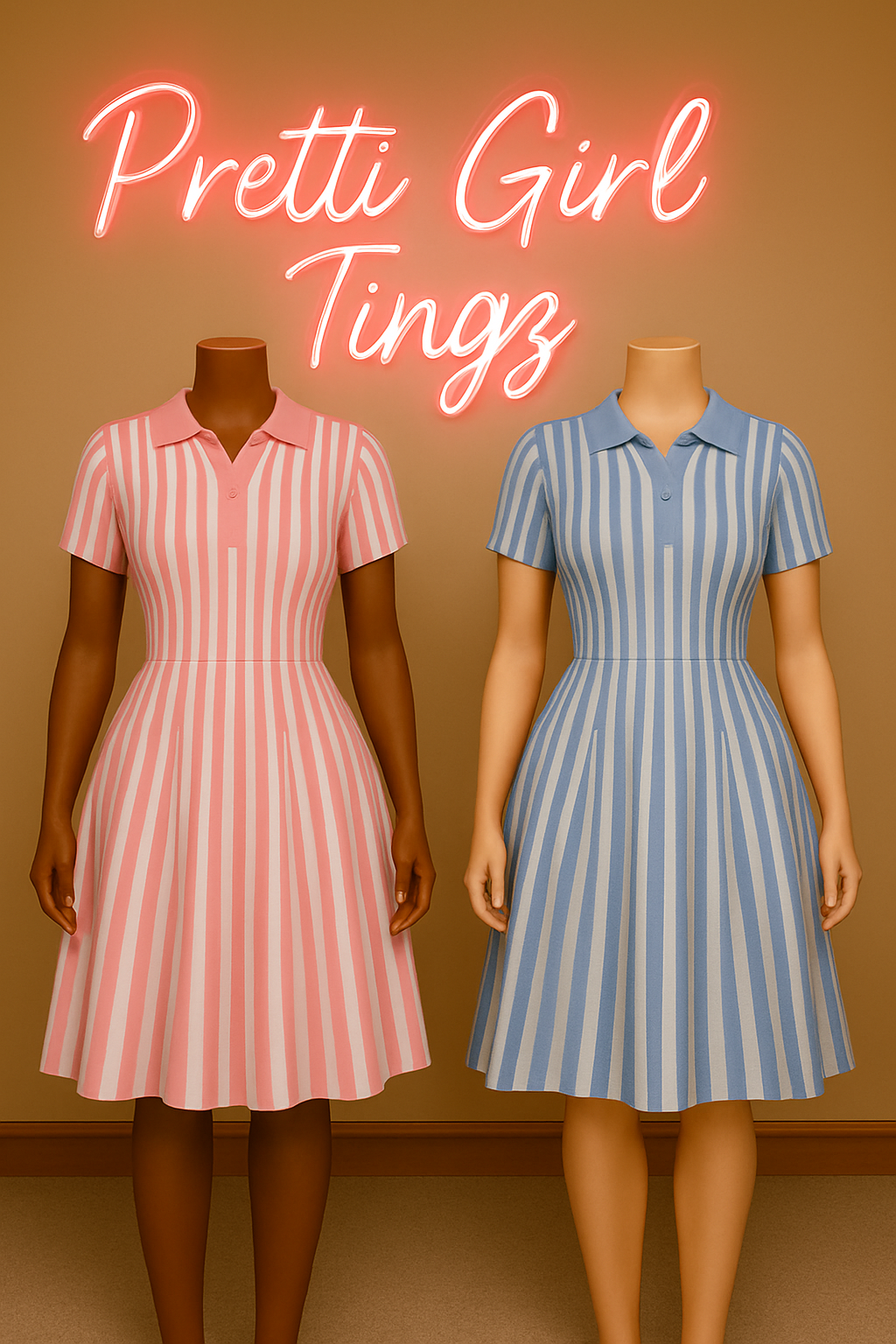 Pretti Polo Stripe Dress – Classic Chic With a Snatched Fit