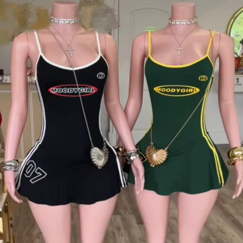 Moody Girl ‘07” Athletic Mini Dress