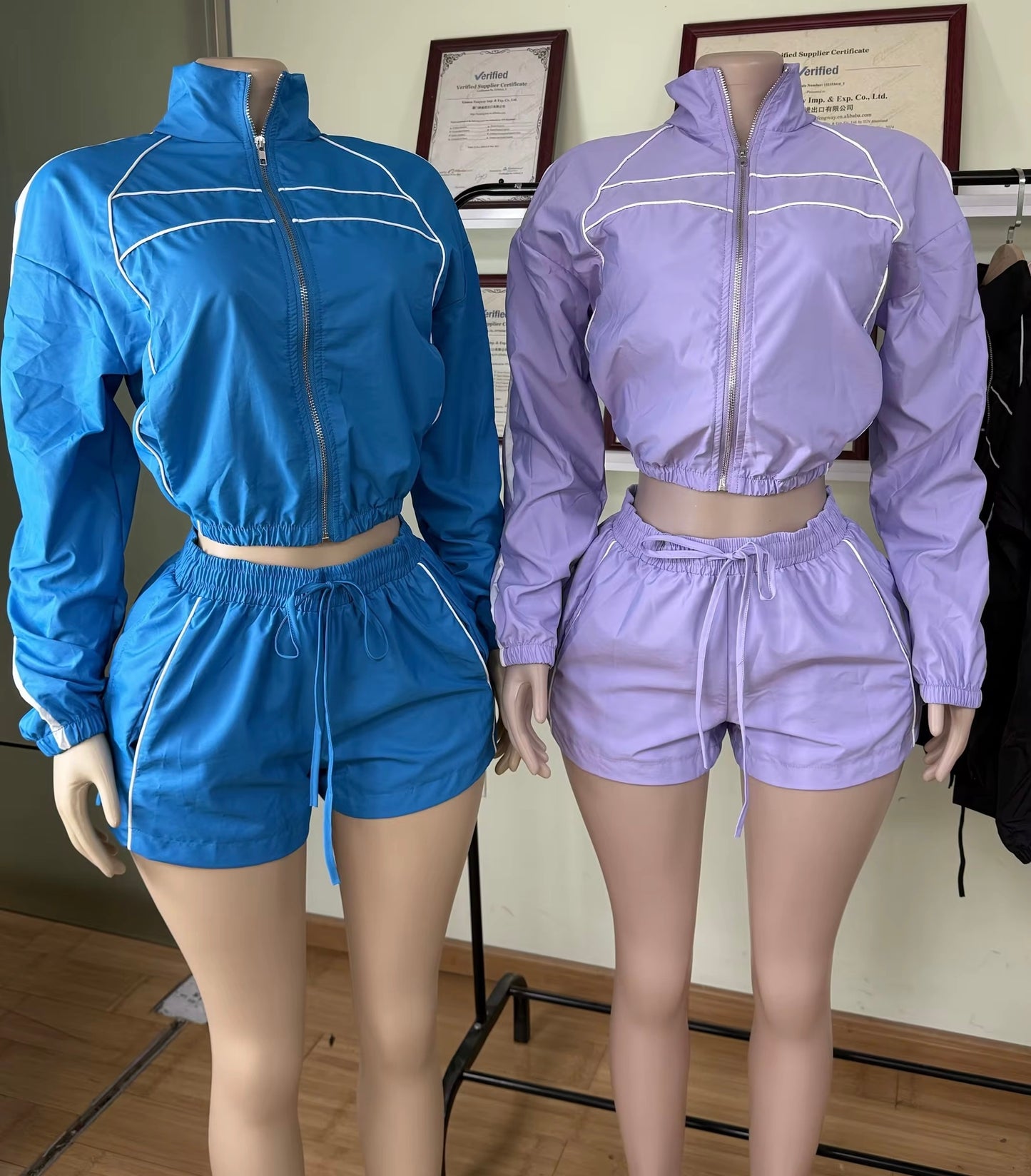 Track Baddie Windbreaker Short Set β 6 Colors