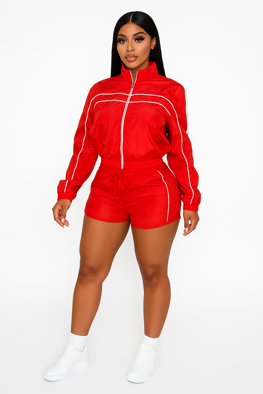 Track Baddie Windbreaker Short Set β 6 Colors