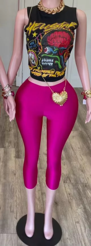 Baddie Brainstorm Set” – Graphic Tank & Snatched Stretch Leggings