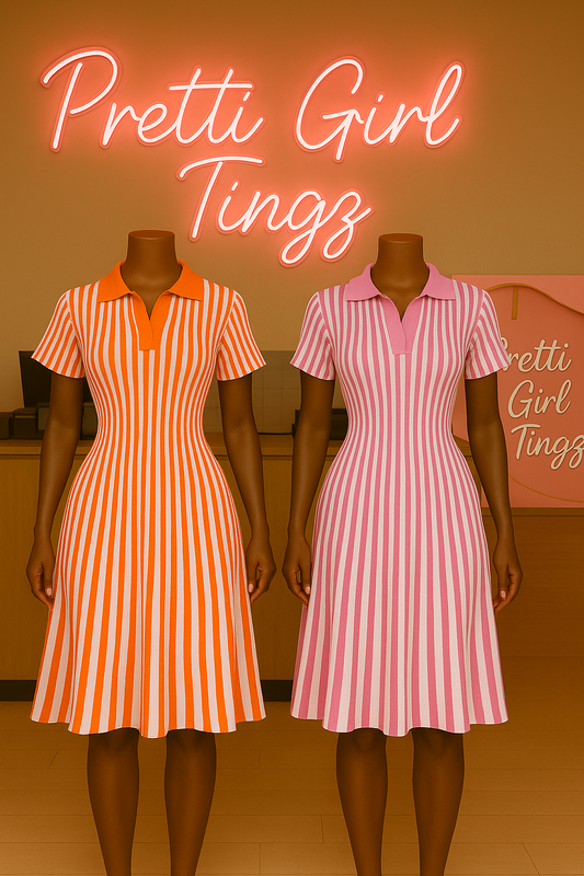 Pretti Polo Stripe Dress – Classic Chic With a Snatched Fit